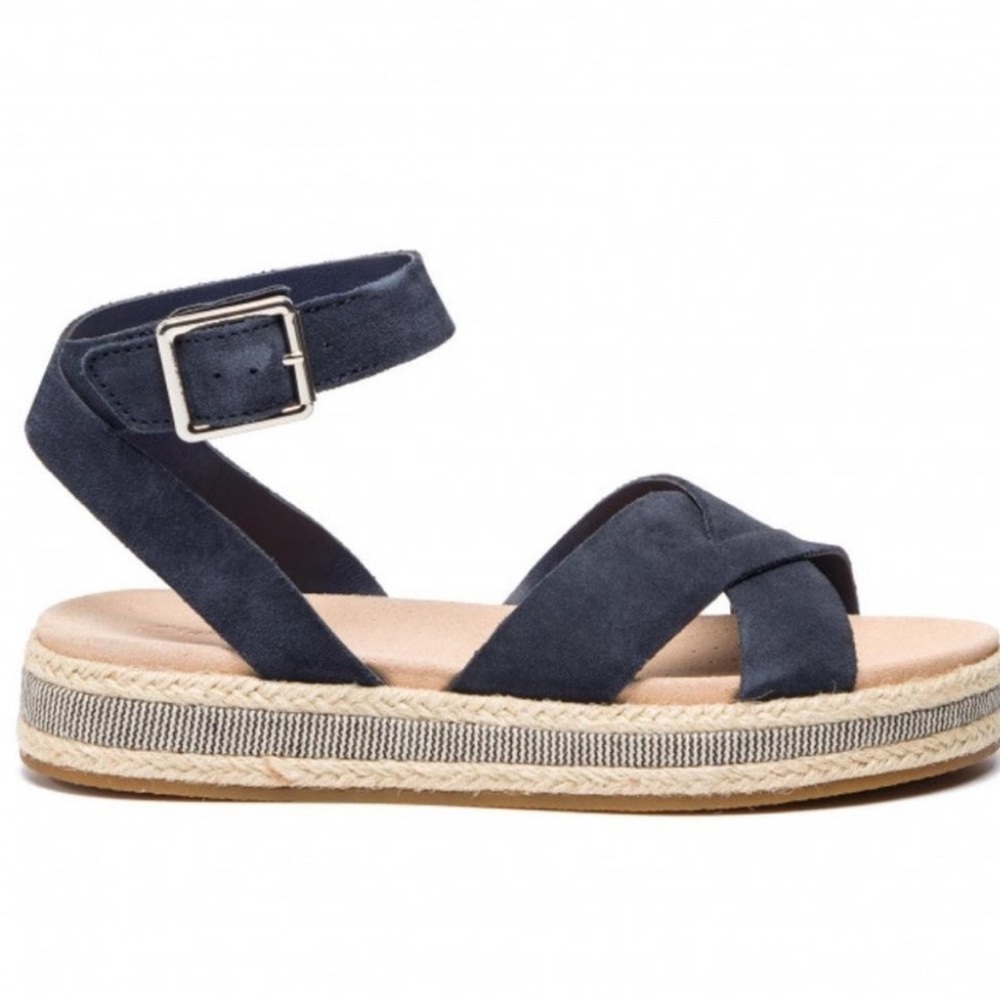 Clarks Navy Blue Sandals with Buckle